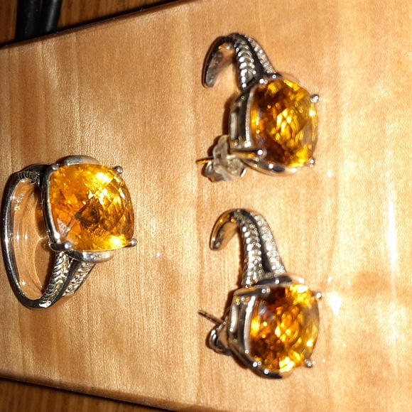 Genuine Diamond and Topaz set - Picture 4 of 8
